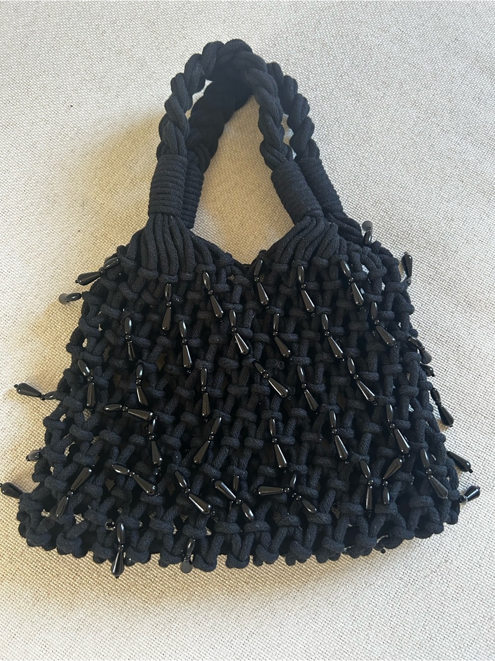 J. crew beaded Cadiz bag in black